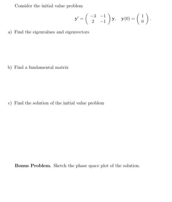 Solved Consider the initial value problem | Chegg.com