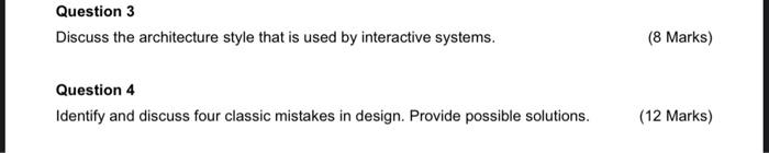 Solved Question 3 Discuss the architecture style that is | Chegg.com