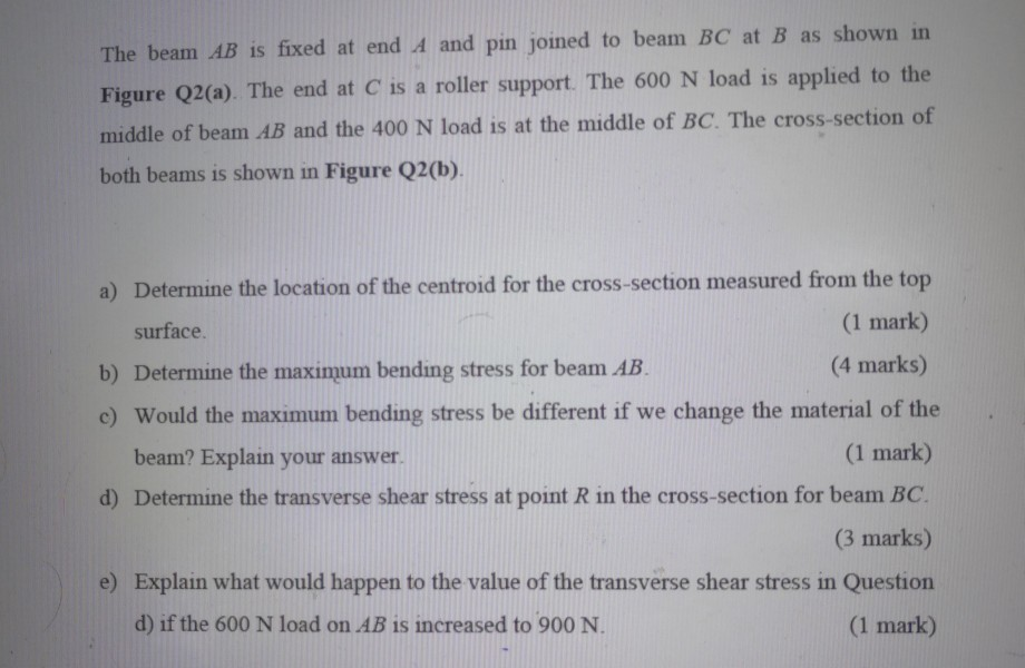 Solved A Rod As Shown In Figure Q1 Is Fixed To A Rigid Wall | Chegg.com