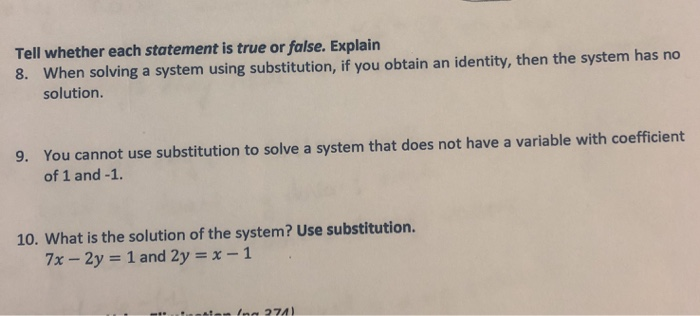 Solved Tell whether each statement is true or false. Explain | Chegg.com