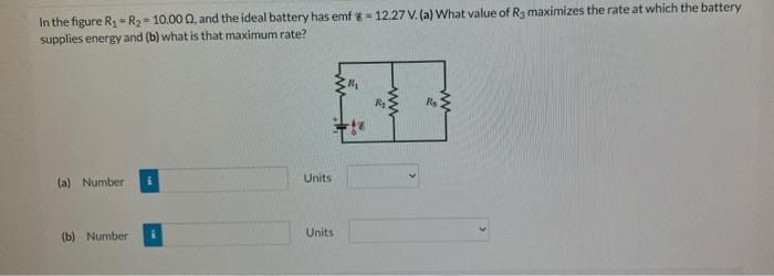 Solved In the figure R1=R2=10.00Ω, and the ideal battery has | Chegg.com