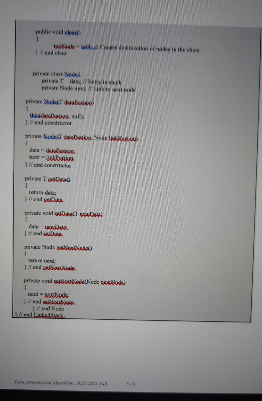 Solved A smack ADT is simply a normal stack with additional | Chegg.com