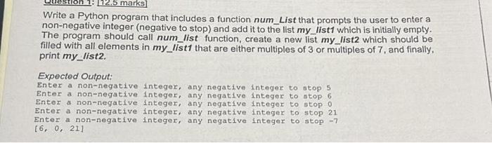 Solved Write a Python program that includes a function | Chegg.com