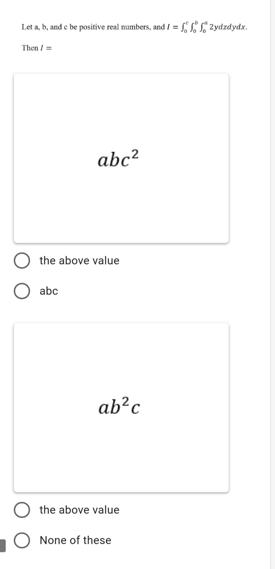 Solved Cb A Let A, B, And C Be Positive Real Numbers, And I | Chegg.com