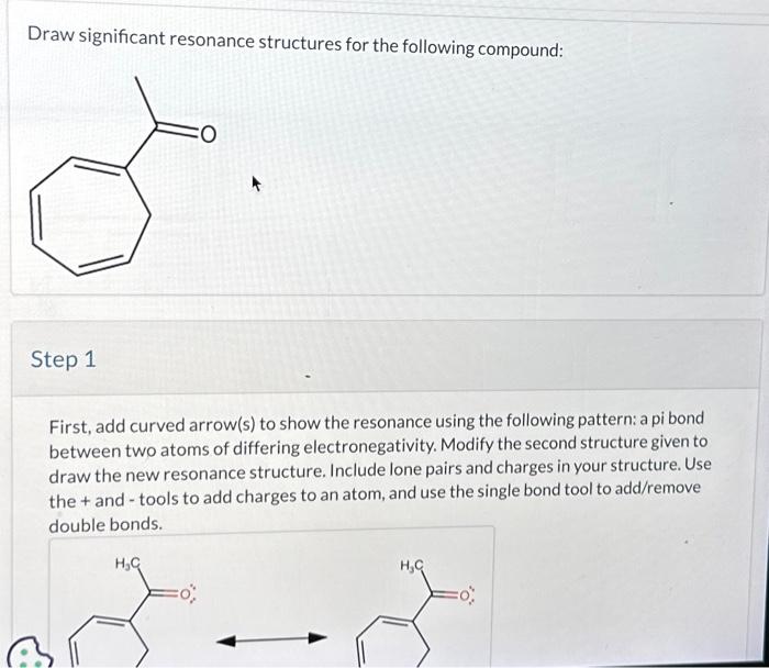 Solved Draw Significant Resonance Structures For The Fol 3750