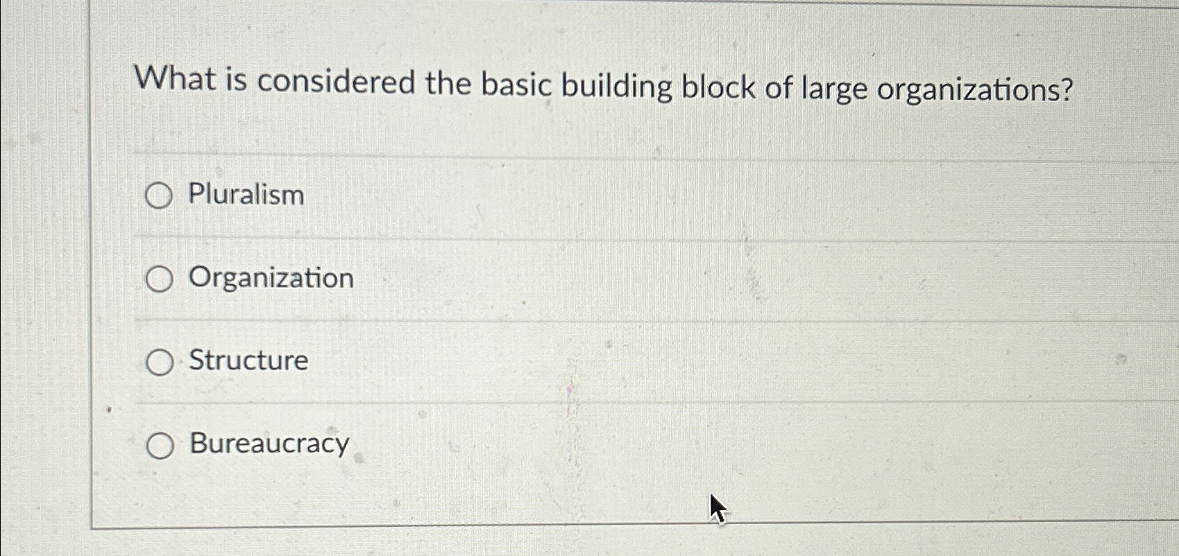 Solved What is considered the basic building block of large | Chegg.com