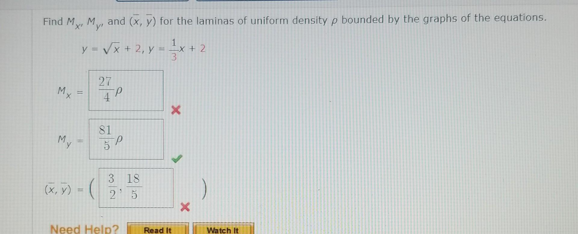 Solved Find Mx′My′ and (xˉ,yˉ) for the laminas of uniform | Chegg.com