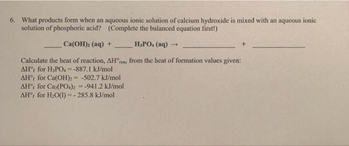Solved 6. What products form when an aqueous ionic solution | Chegg.com