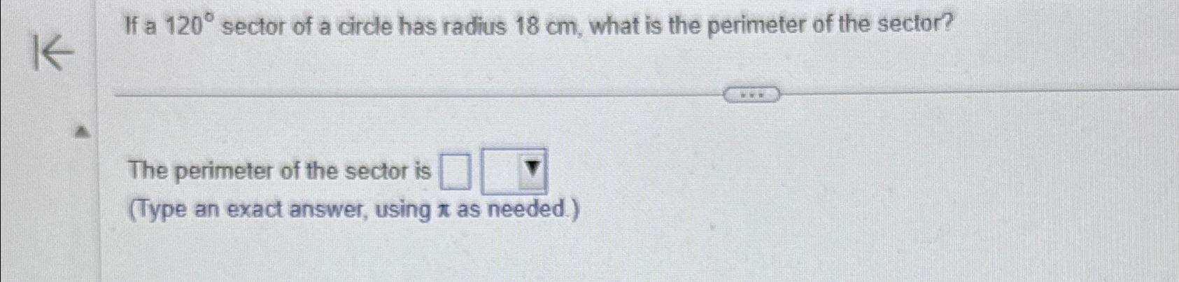 the perimeter of sector of circle of radius 21 cm