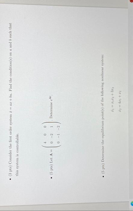 Solved 3. (20pts) Provide short answers to the following | Chegg.com