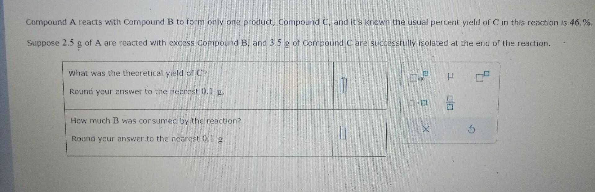 Solved Compound A Reacts With Compound B To Form Only One 