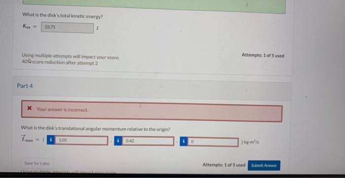 Solved A thin disk with a mass of m=0.10 kg and radius of | Chegg.com