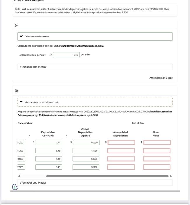Solved Yello Bus Lines uses the units-of-activity method in | Chegg.com