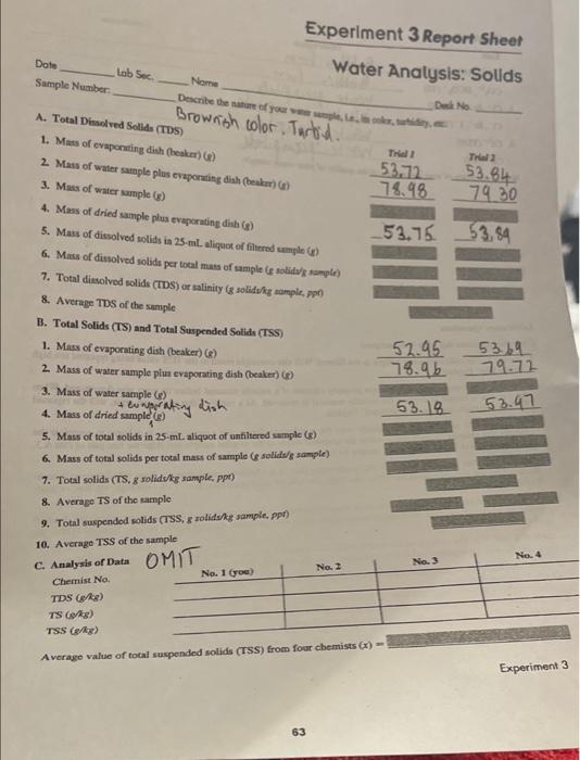 water case study analysis worksheet answers