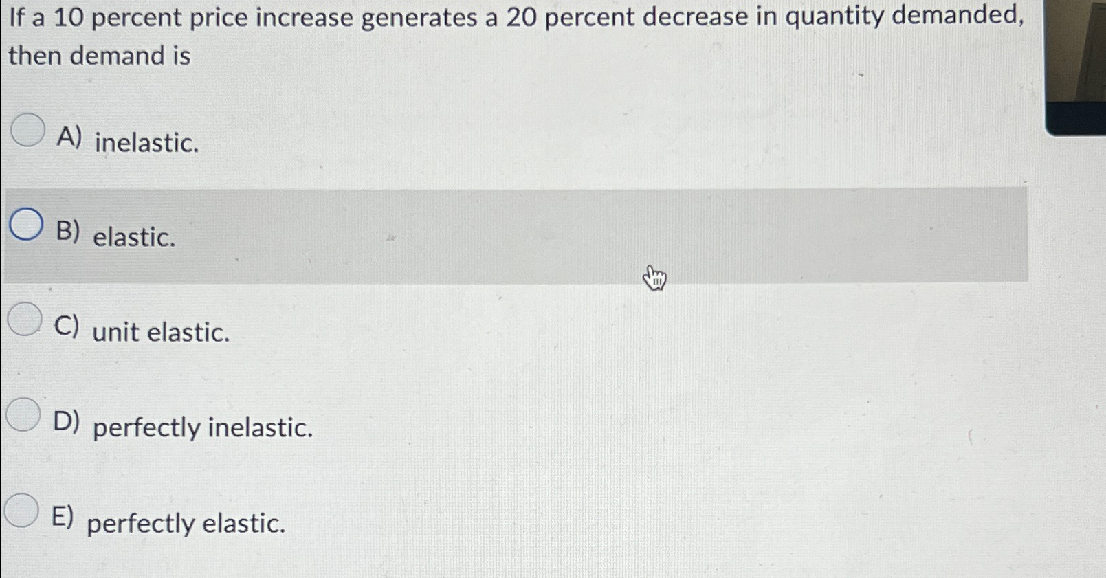 Solved If a 10 ﻿percent price increase generates a 20 | Chegg.com