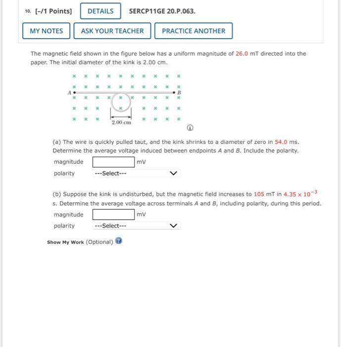 Solved The magnetic field shown in the figure below has a | Chegg.com