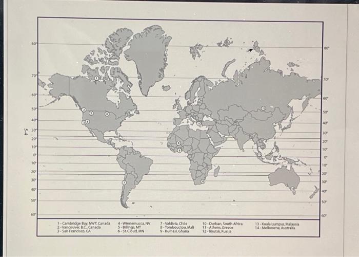 Solved 1. Using the map on the following page, label the | Chegg.com