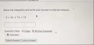 Solved Solve the inequality and write your answer in | Chegg.com