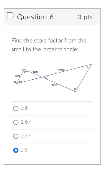 Scale triangle, Small