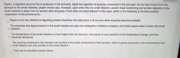 pepsin enzyme stomach