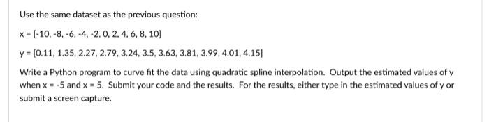 Solved Write a Python program that curve fits an equation of | Chegg.com