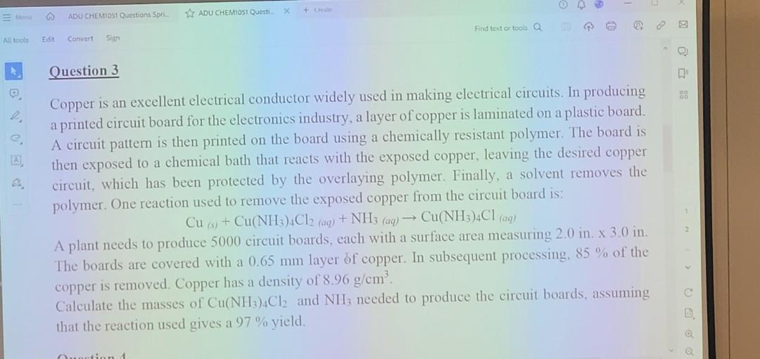 Copper is an excellent electrical conductor widely