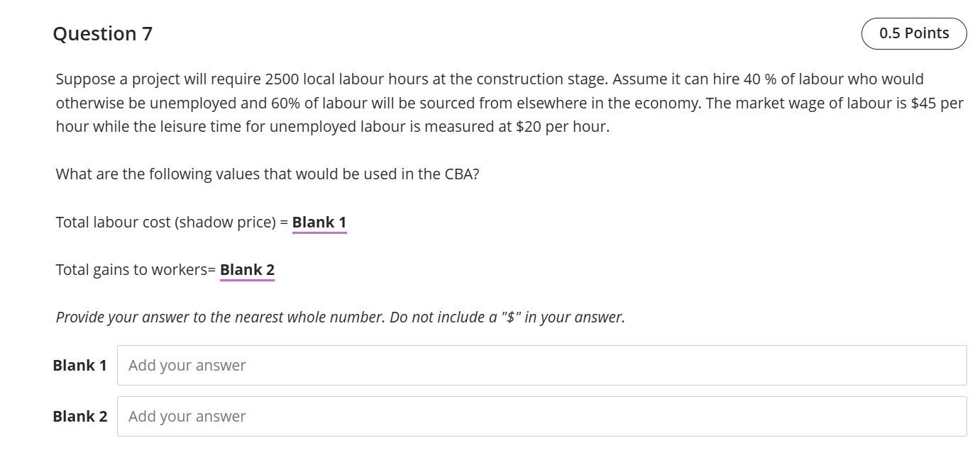 Solved Question 7Suppose a project will require 2500 ﻿local | Chegg.com