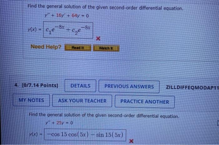 Solved Find the general solution of the given second-order | Chegg.com