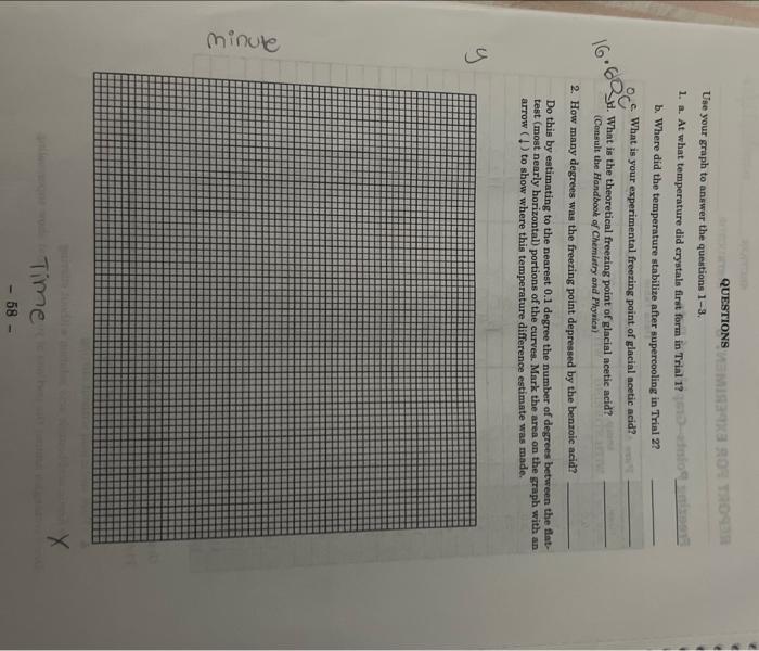 Solved Freezing Points-Graphing of Data Graphing of Freezing | Chegg.com