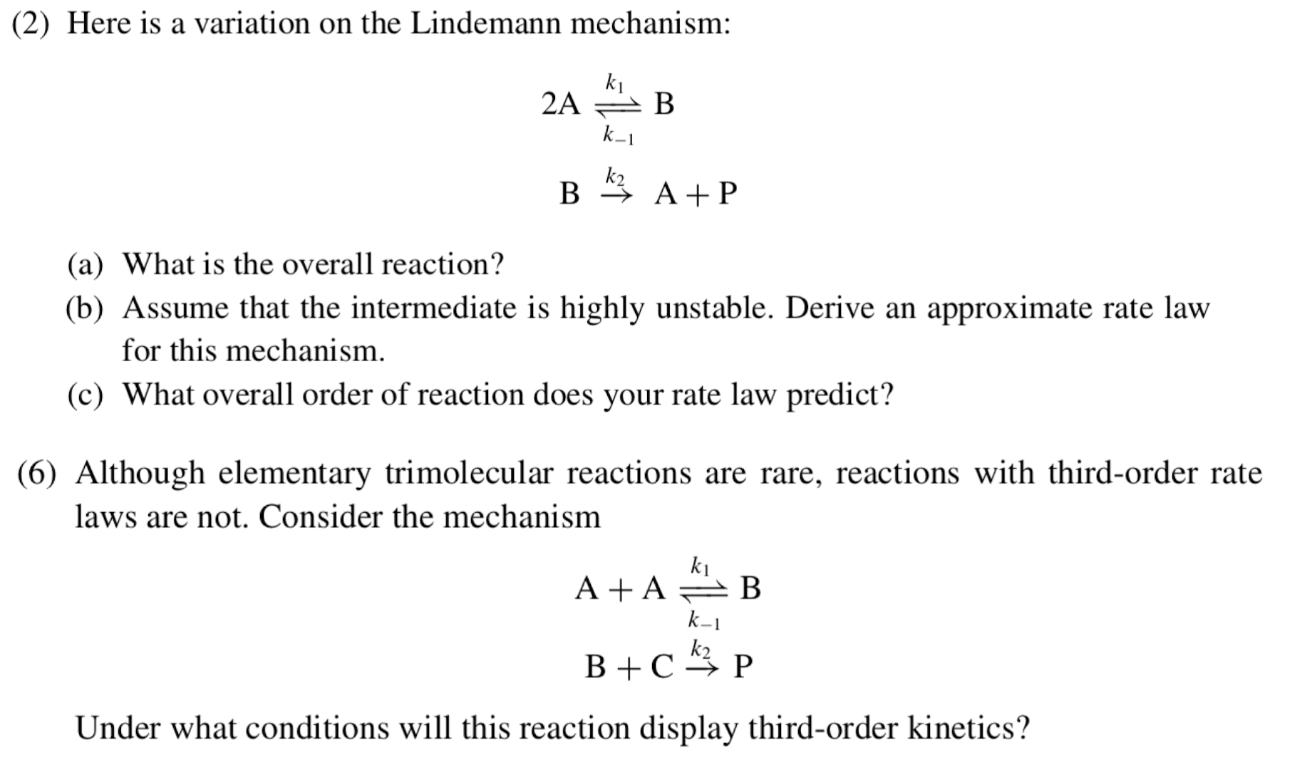 Solved (2) ﻿Here Is A Variation On The Lindemann | Chegg.com