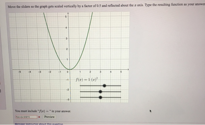 Sliders Graph Example Solved Move the sliders so the graph gets translated up 0.5 | Chegg.com