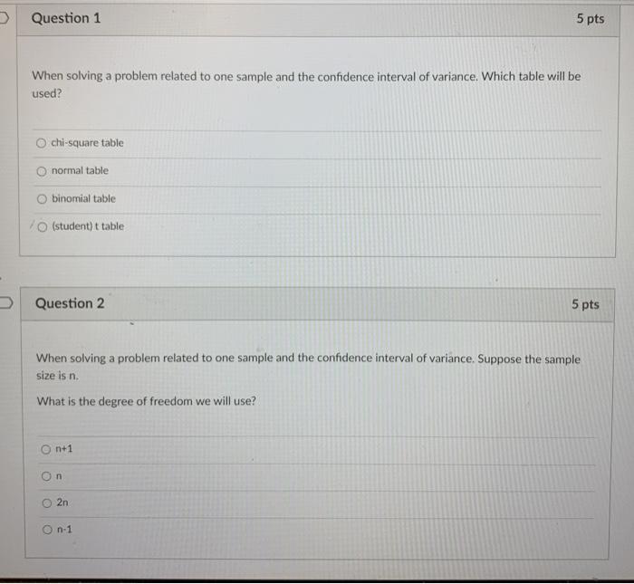 Solved Question 1 5 pts When solving a problem related to | Chegg.com