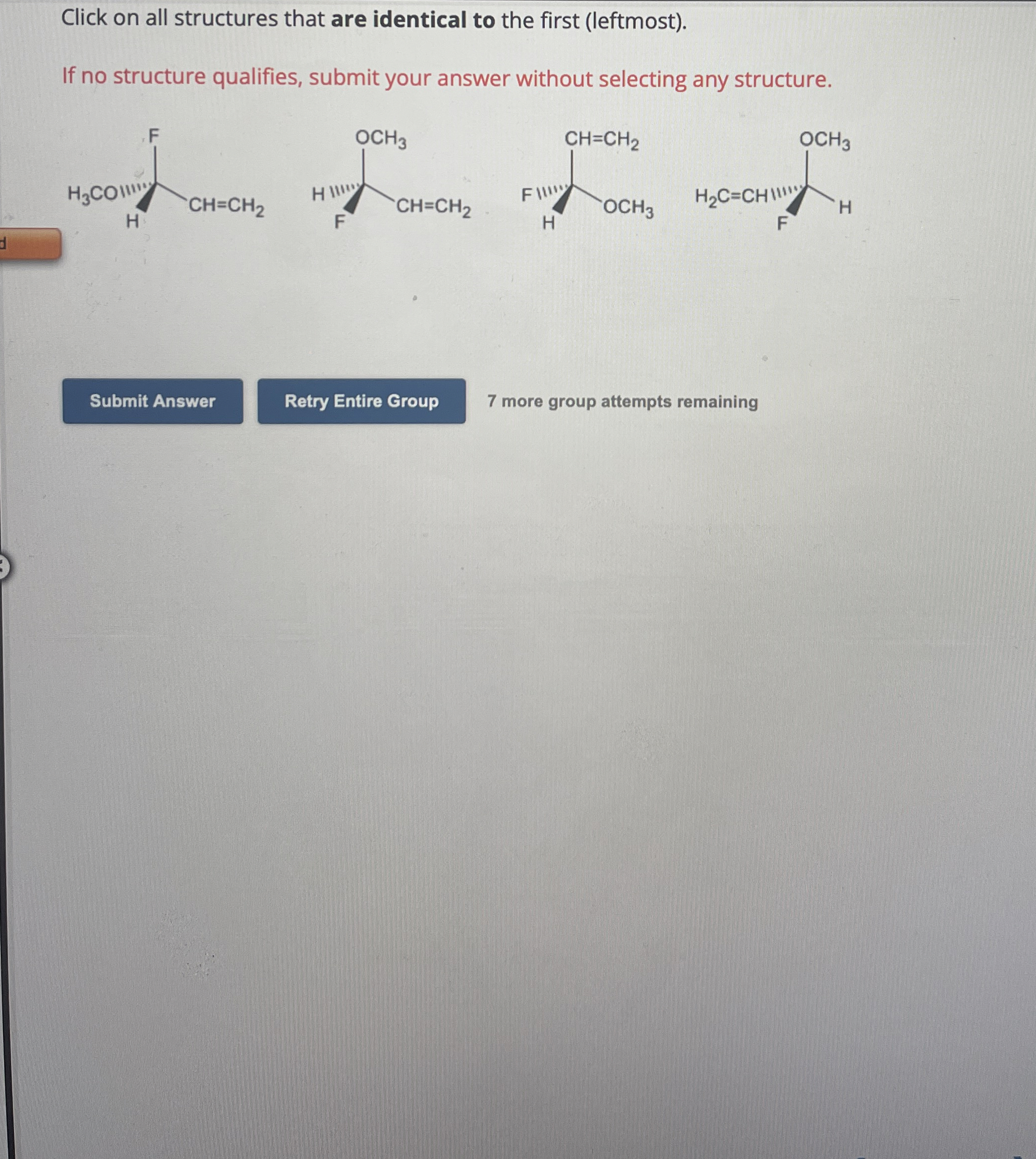 Solved Click on all structures that are identical to the | Chegg.com