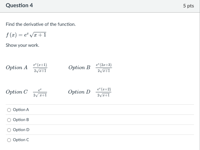 Solved Question 4Find the derivative of ﻿the | Chegg.com