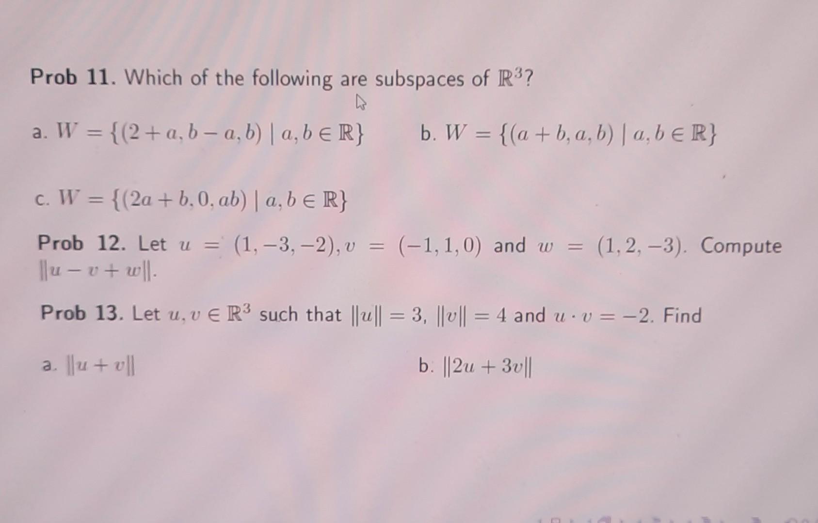 Solved Prob 6. Find A Basis For And The Dimension Of The | Chegg.com