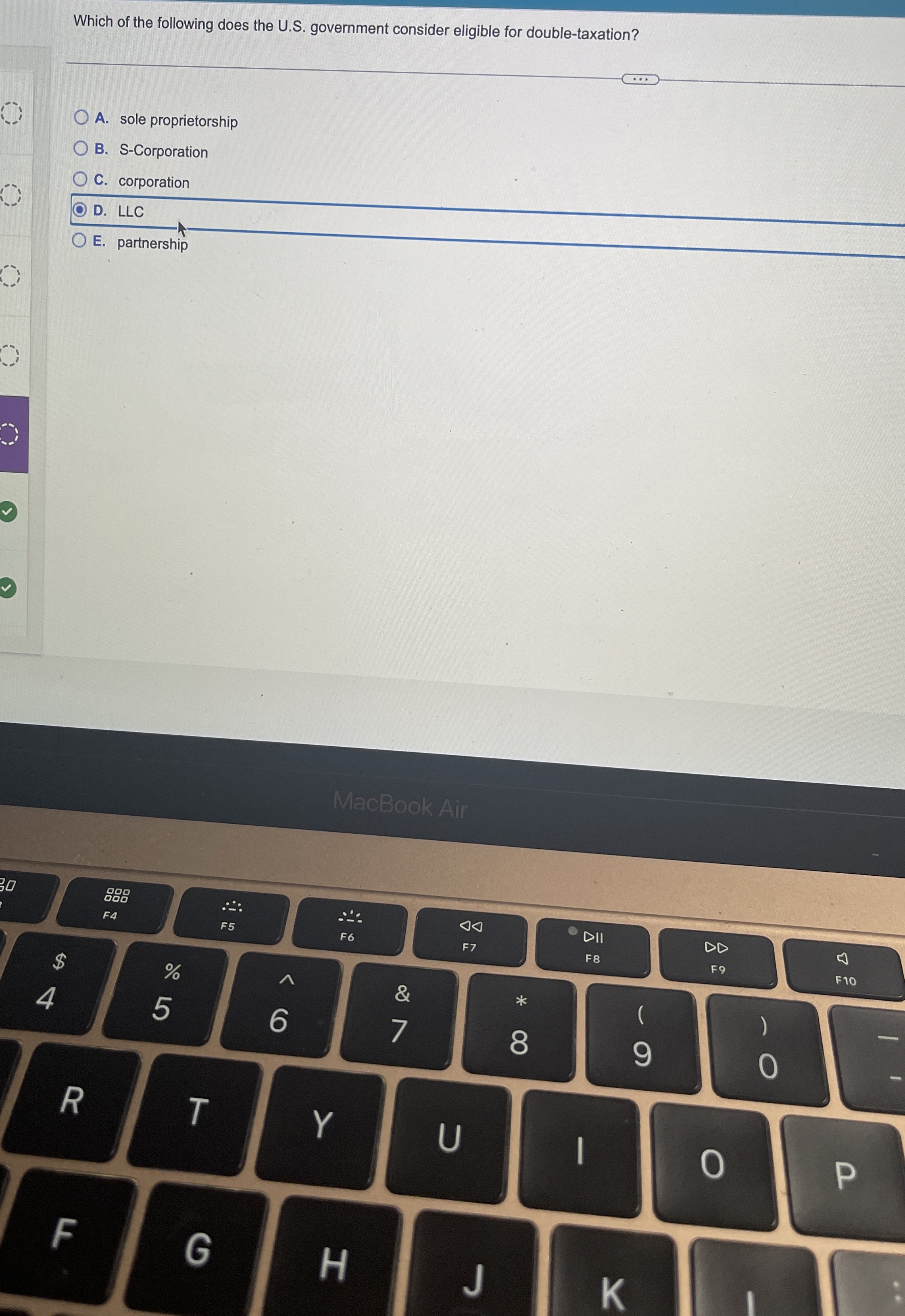 Solved Which of the following does the U.S. ﻿government