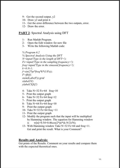 Solved Course Title: Digital Signal Processing Experiment 6 | Chegg.com