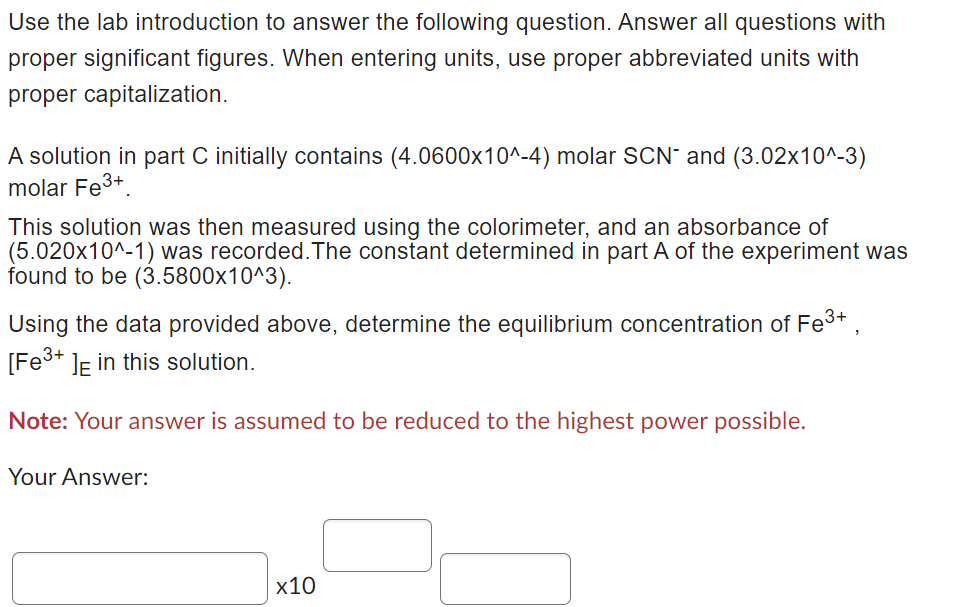 Solved Use the lab introduction to answer the following | Chegg.com