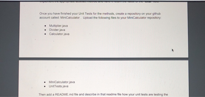 Solved Unit Tests For this program you will be writing your | Chegg.com