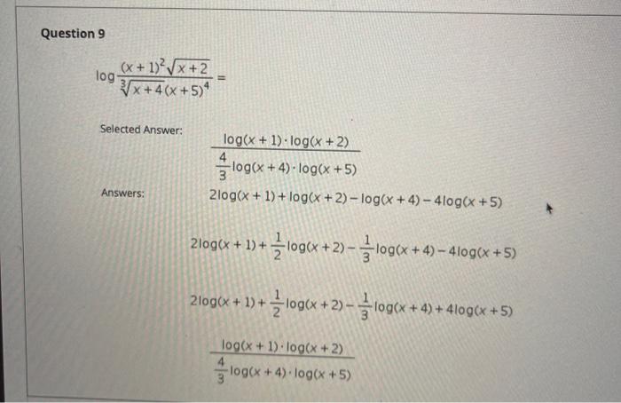 log1 5 x 2 4x )=- 1