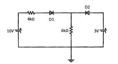 Solved find current @ each R (ideal diode) | Chegg.com