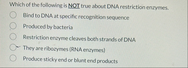 Solved Which of the following is NOT true about DNA | Chegg.com