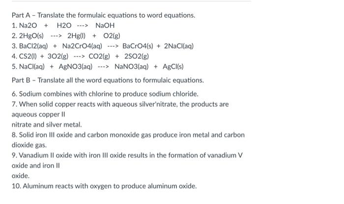 solved-part-a-translate-the-formulaic-equations-to-word-chegg