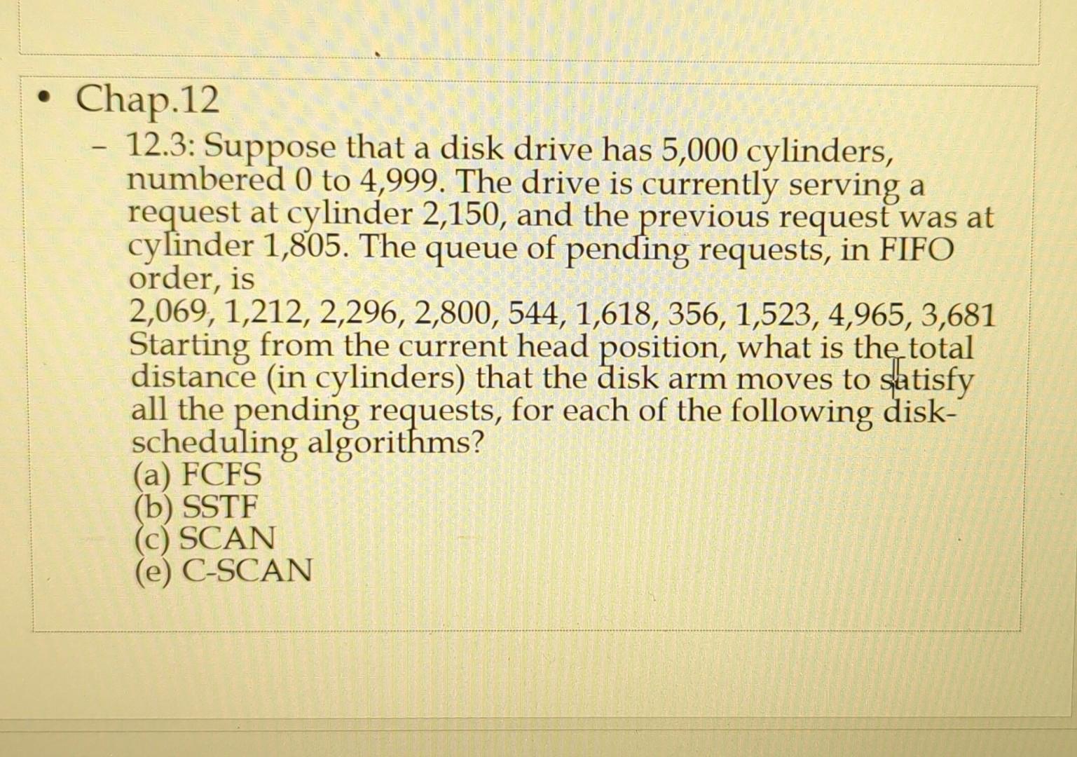 Solved 123 Suppose That A Disk Drive Has 5000