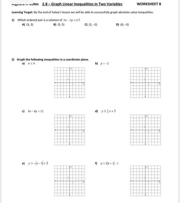 Solved RISCvia rutes 2.8 - Graph Linear Inequalities in Two | Chegg.com