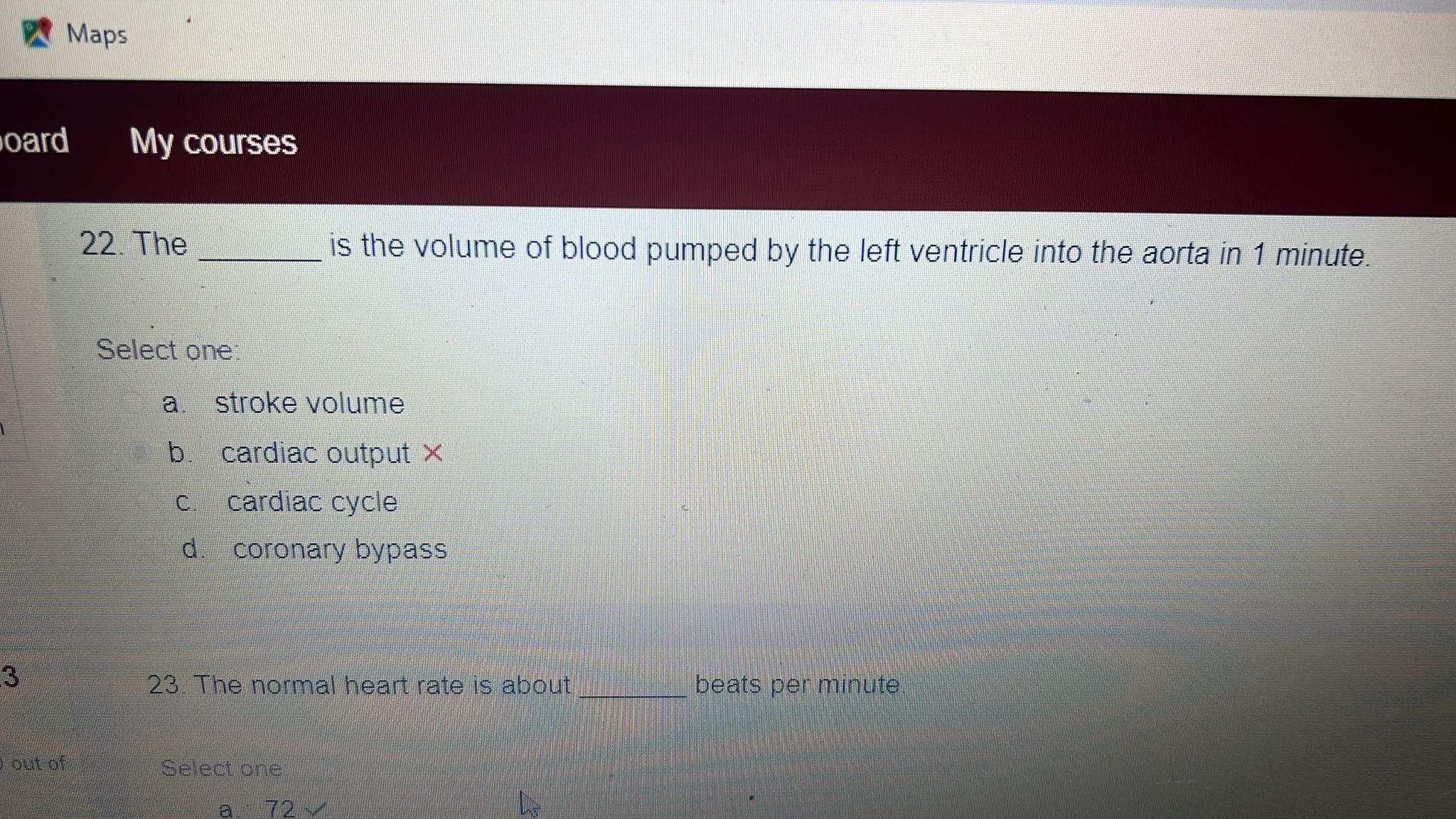 Solved 22. ﻿The ﻿is the volume of blood pumped by the left | Chegg.com