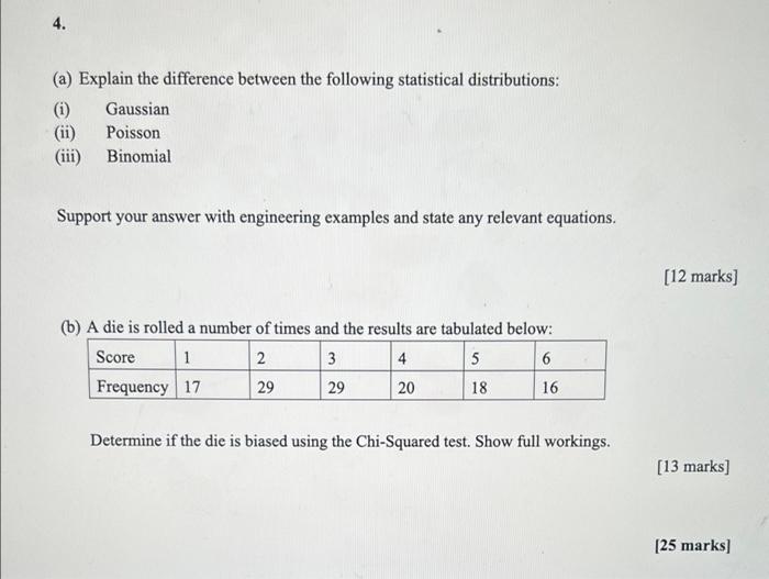 Solved 4. (a) Explain the difference between the following | Chegg.com