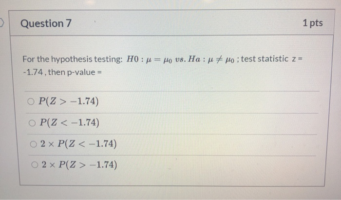 Solved Type I error is failure to reject a false null | Chegg.com