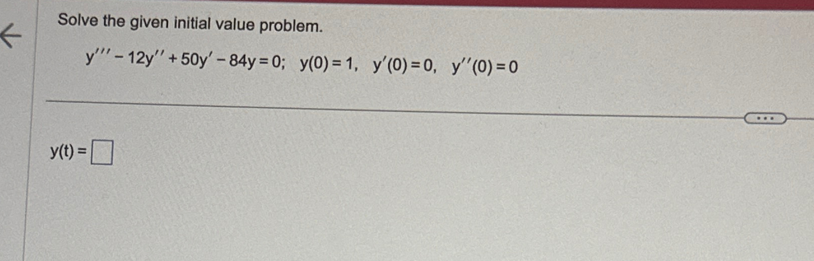 Solved Solve the given initial value | Chegg.com