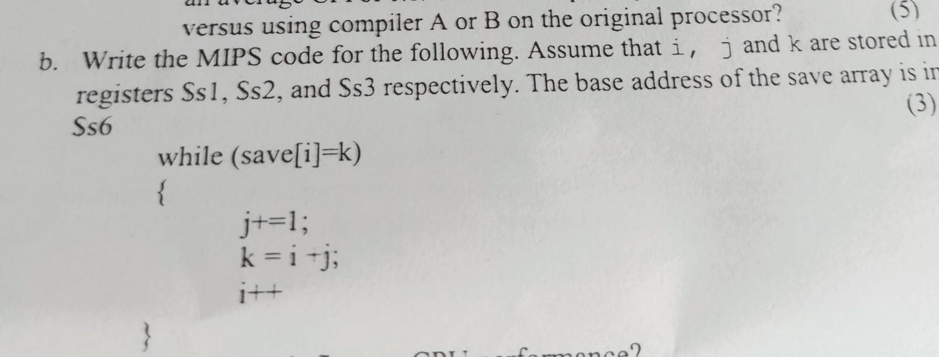 Solved Versus Using Compiler A Or B On The Original | Chegg.com